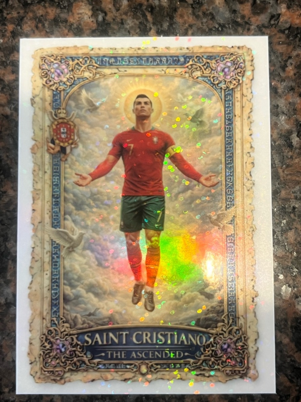 Saint Cristiano Ronoldo The Ascended Holographic Custom Art Soccer Card